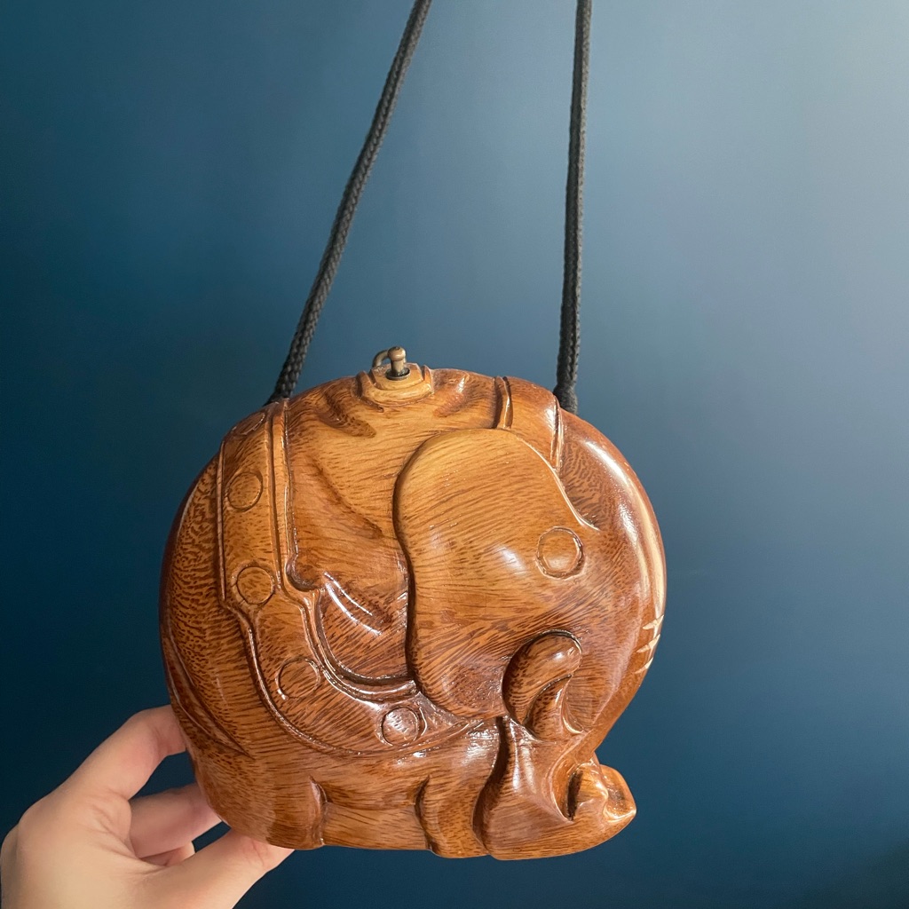 Authentic Timmy Woods Wooden Elephant Purse
